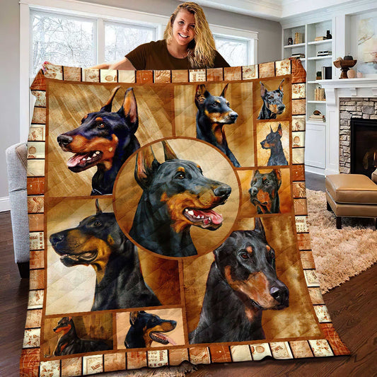 Doberman Quilt Blanket HT021101