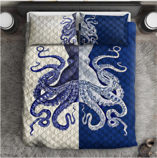 Octopus Quilt Bedding Set HT240910