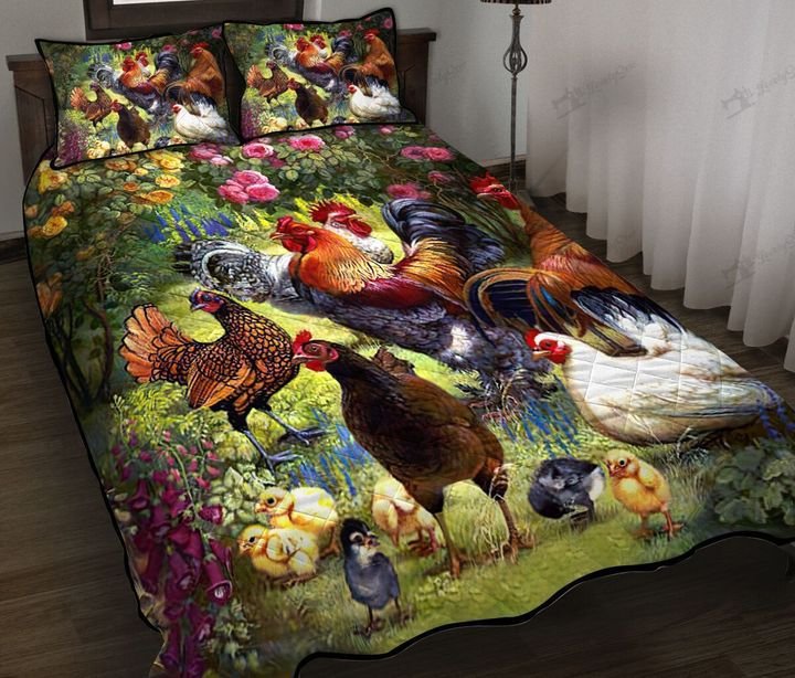 Chicken Quilt Bedding Set HT240915