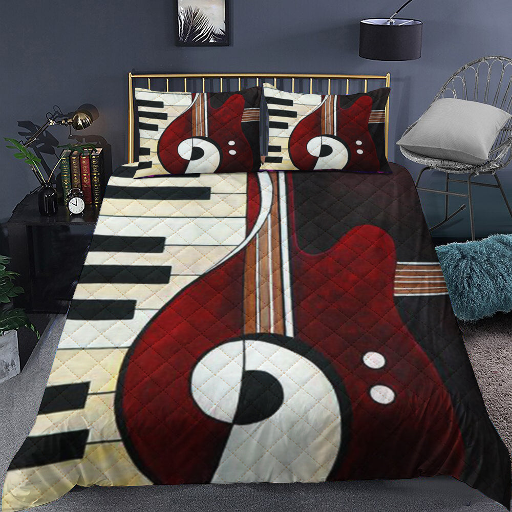 Guitar Quilt Bedding Set HT240916