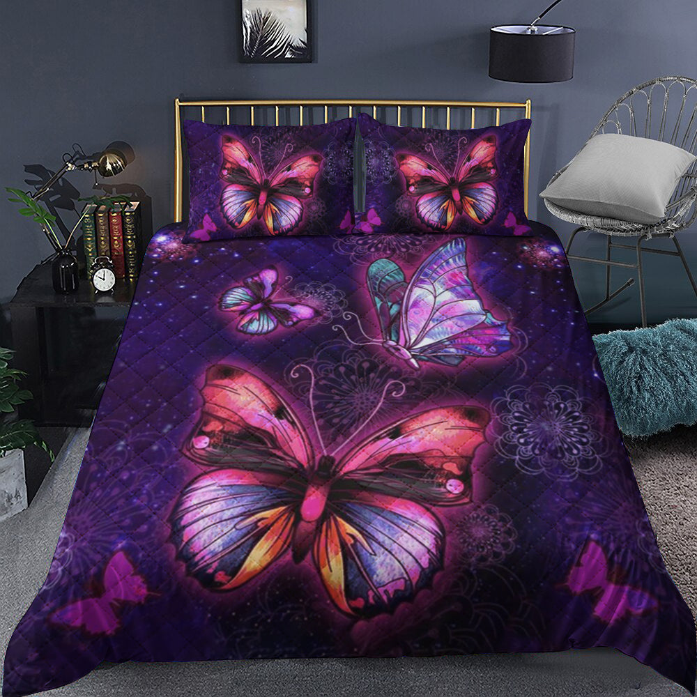 Butterfly Quilt Bedding Set HT240918