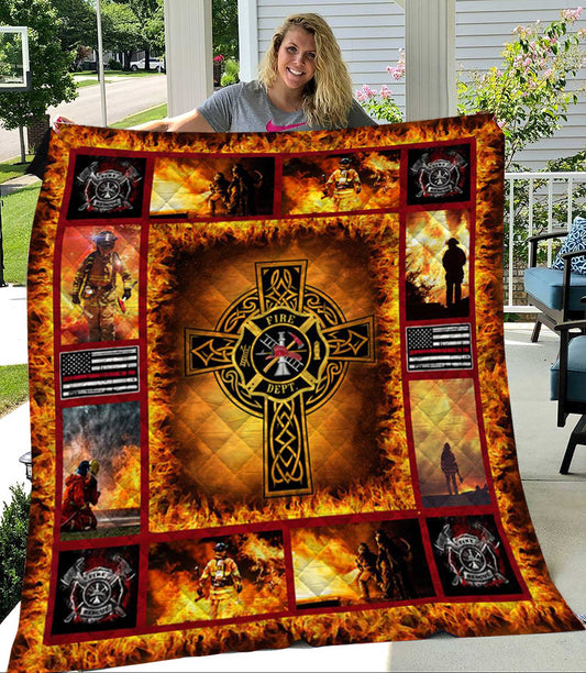 Firefighter Quilt Blanket HT041101