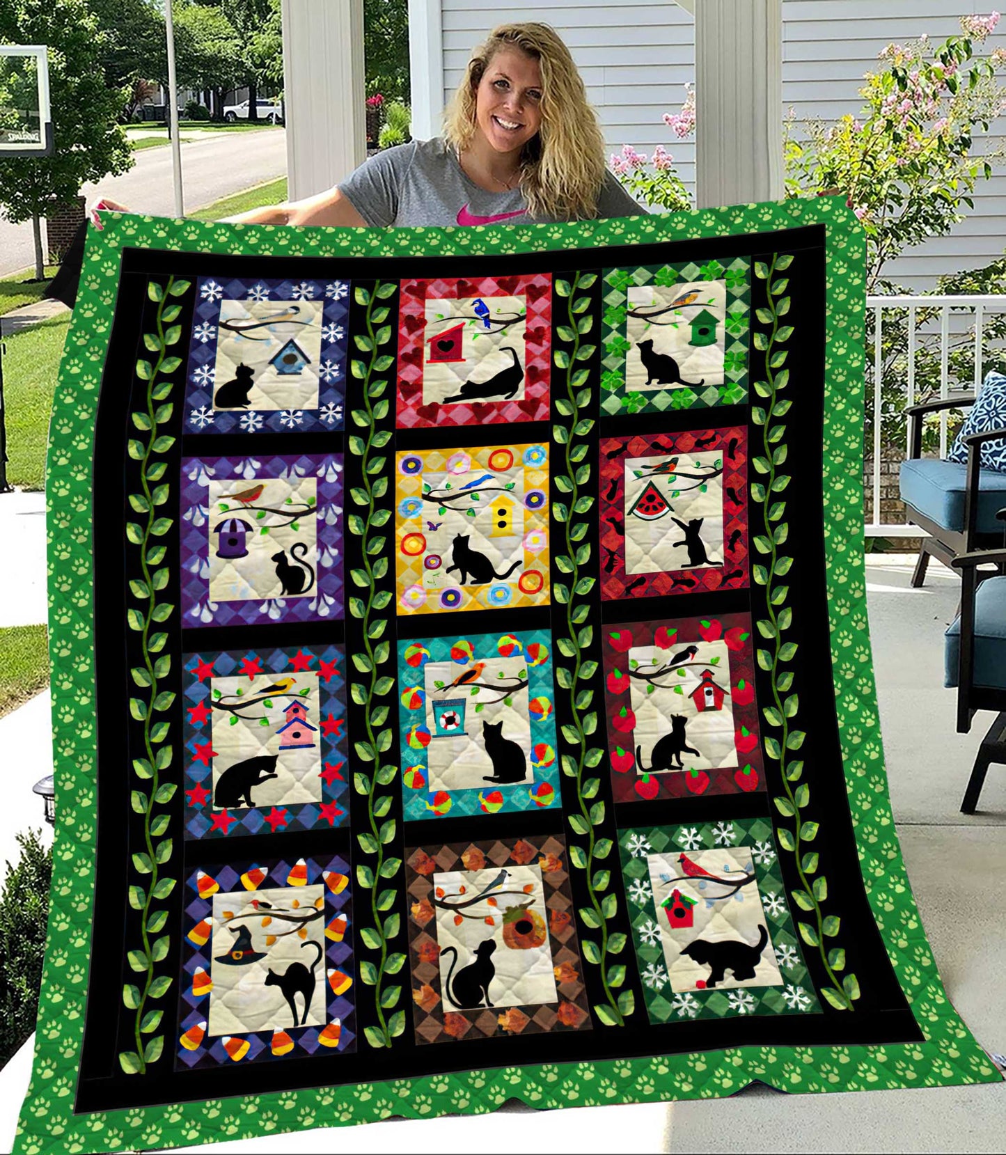 Cat Quilt Blanket HT301001