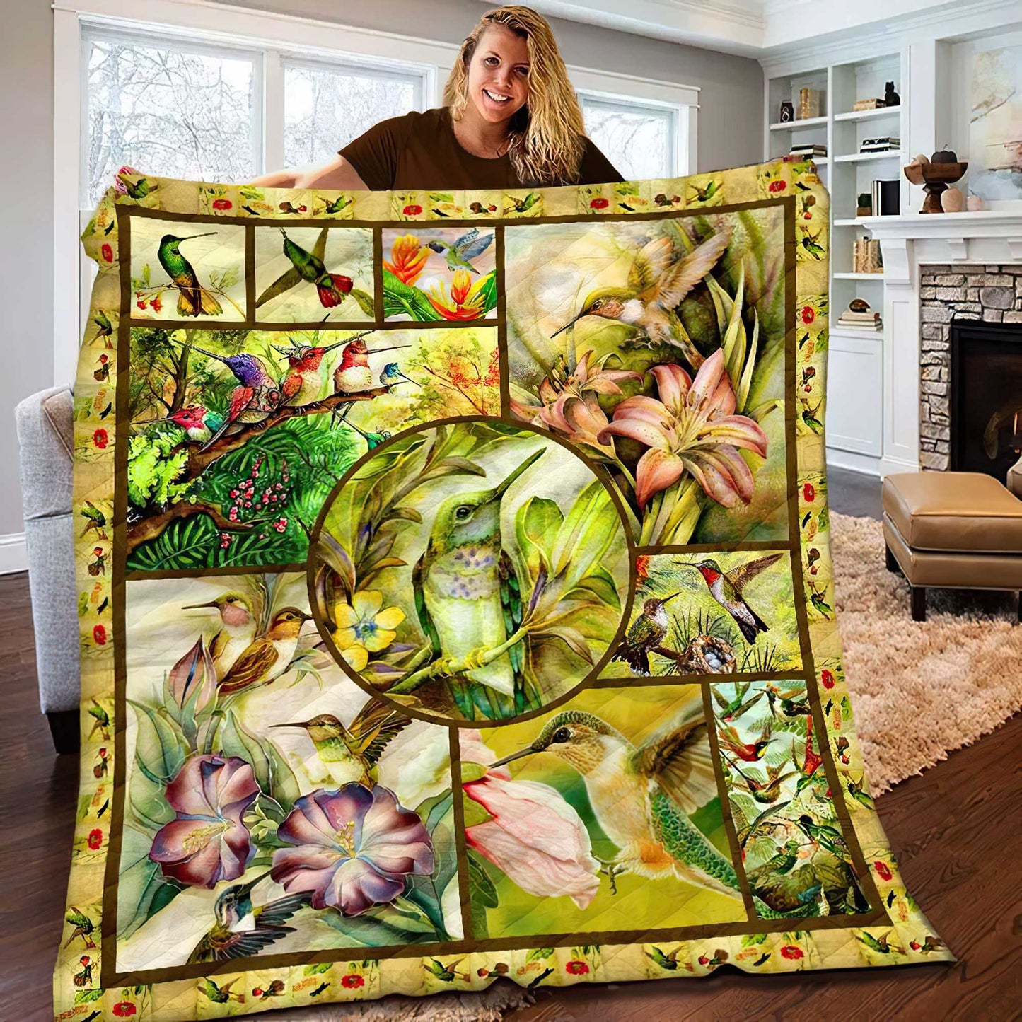 Hummingbird Quilt Blanket HT291001