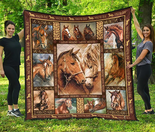 Love Horse Quilt Blanket HT261002