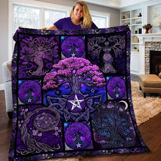 Tree Of Life Wicca Quilt Blanket HT041102