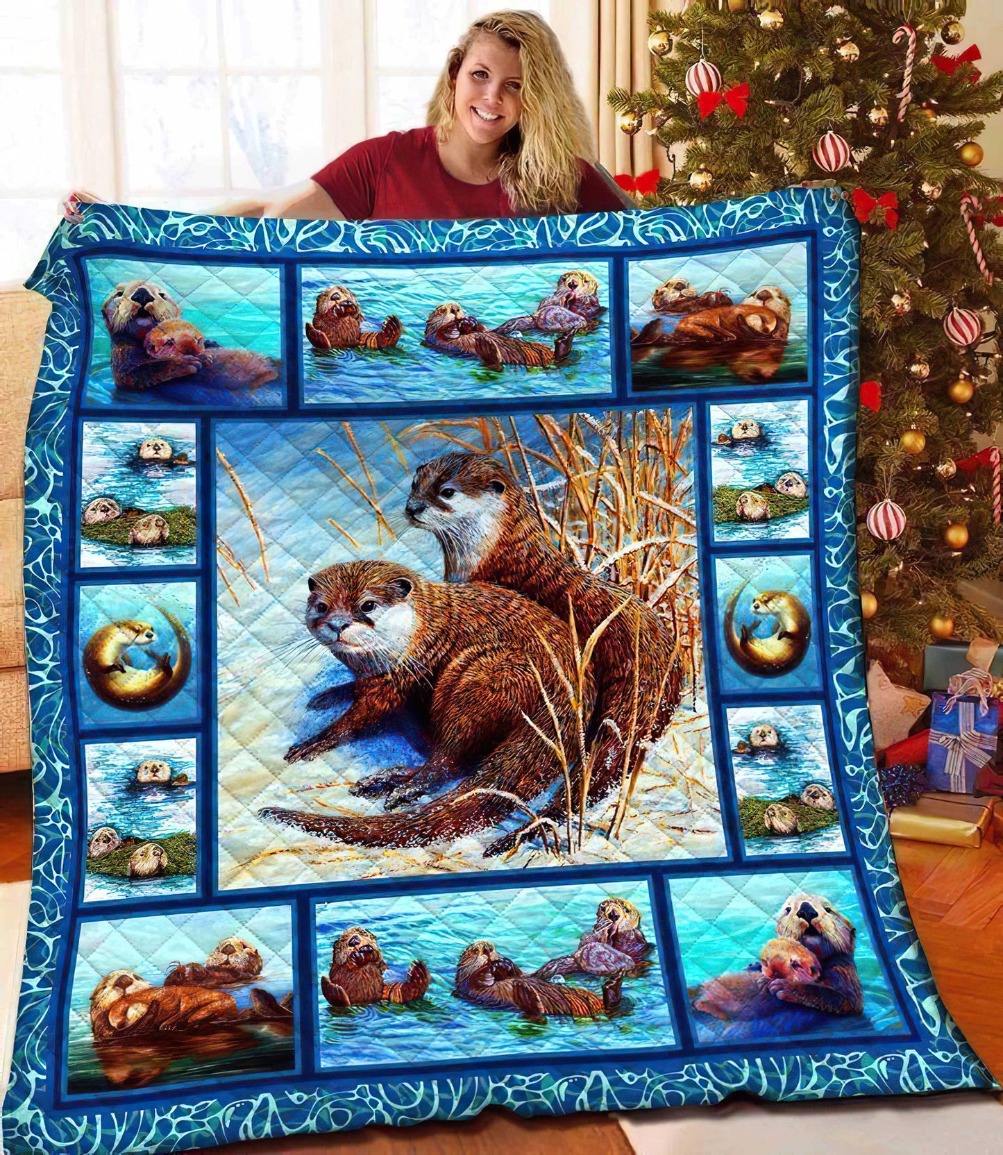 Otters Quilt Blanket HT251002