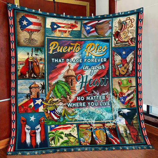 Puerto Rico Quilt Blanket HT021102