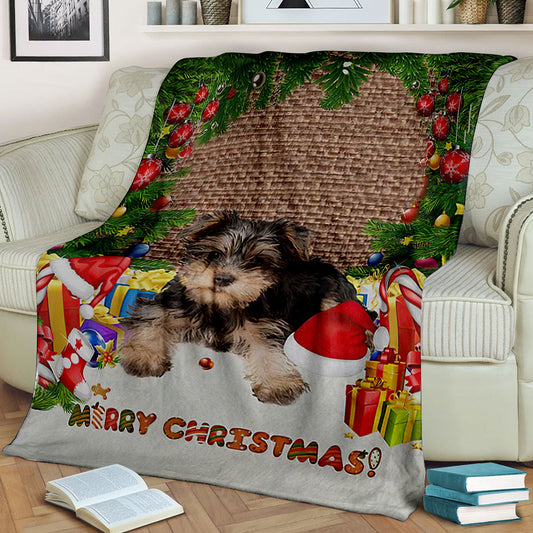 Yorkshire Christmas Sherpa Fleece Blanket HT121004