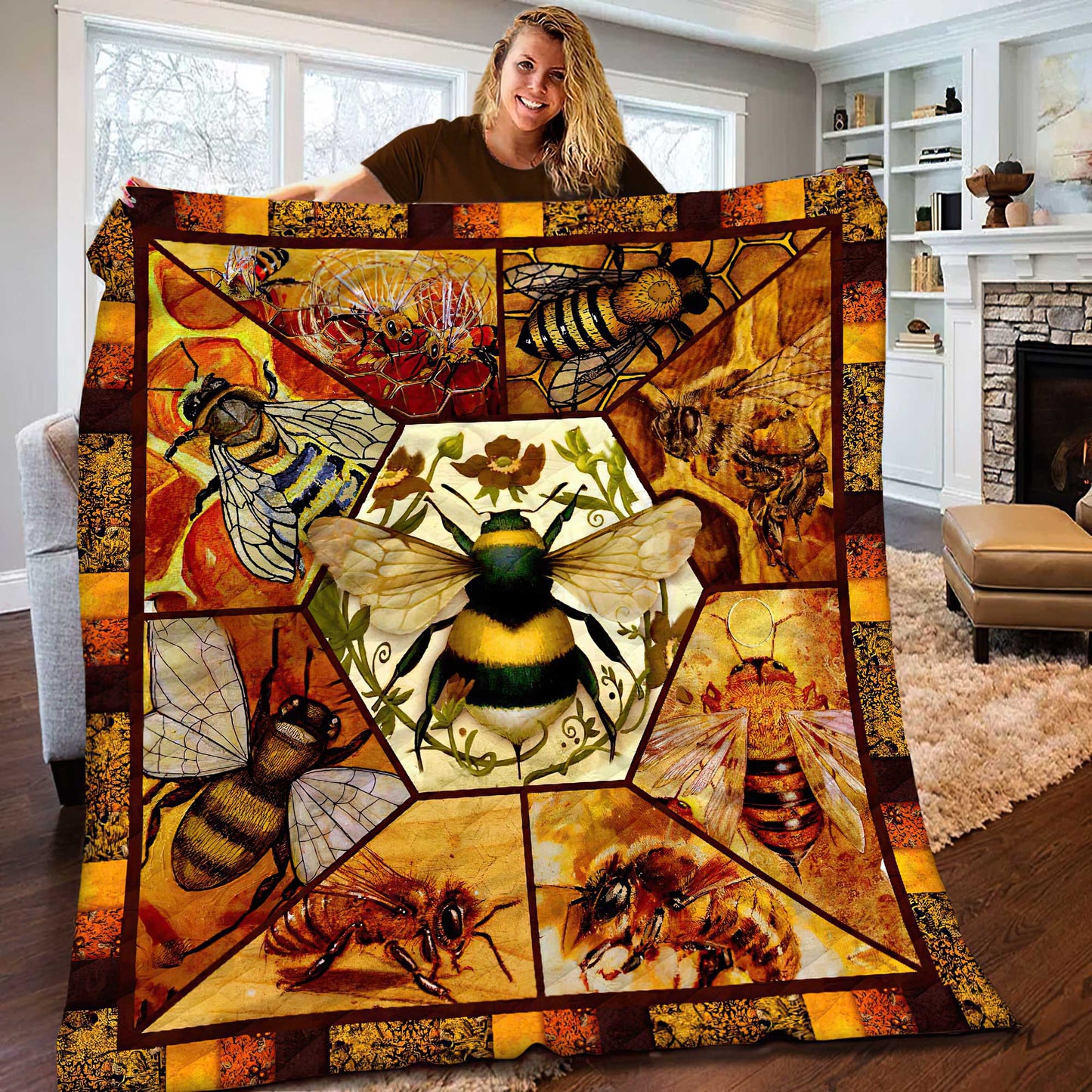 Bee Quilt Blanket HT271004