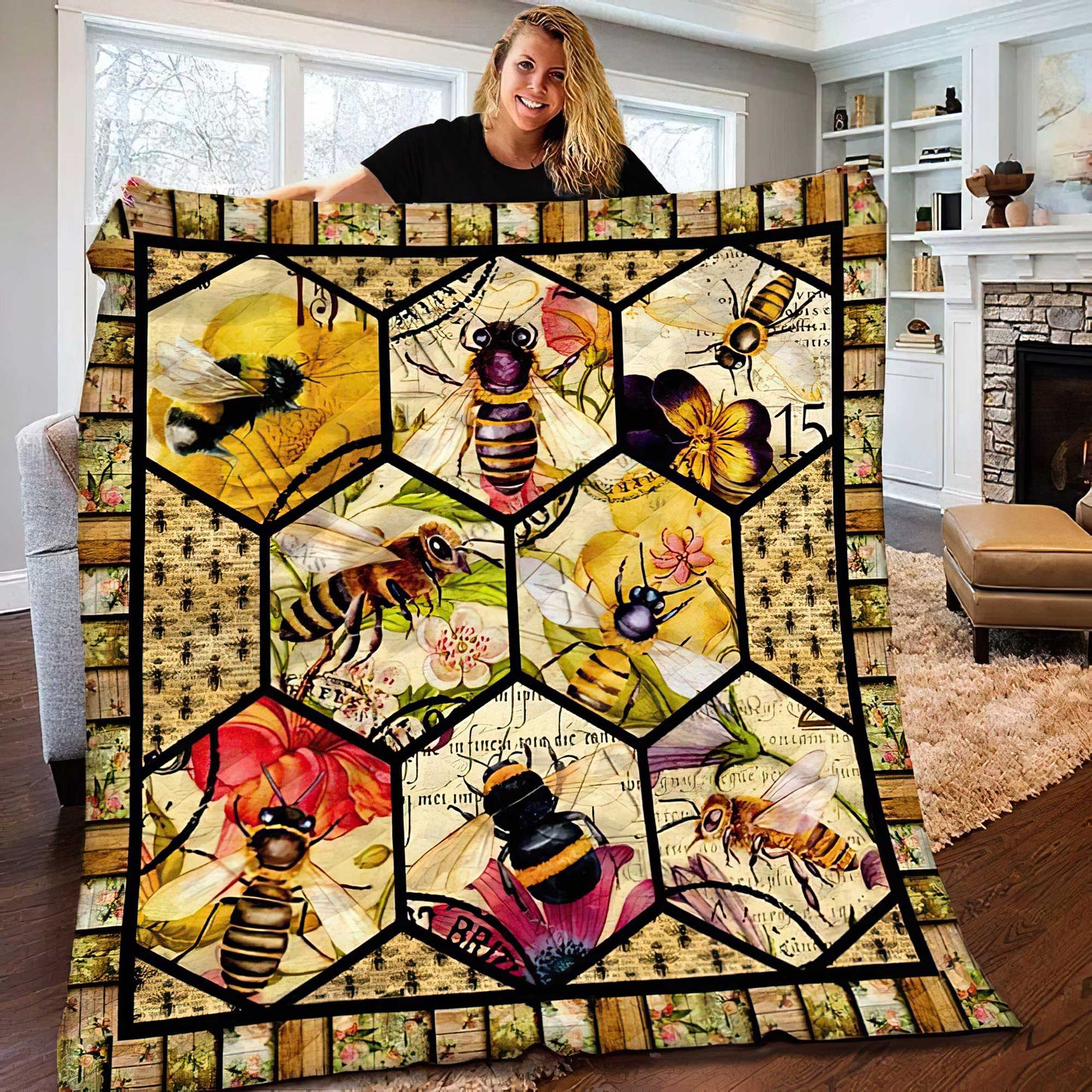 Bee Quilt Blanket HT281005