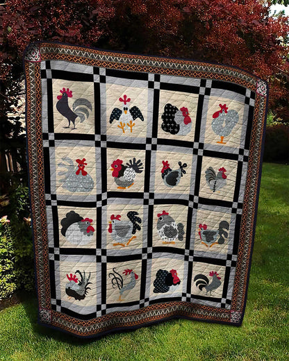 Chicken Art Quilt HT011106