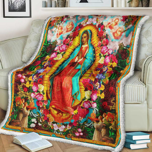 Our Lady Of Guadalupe Sherpa Fleece Blanket HT221006