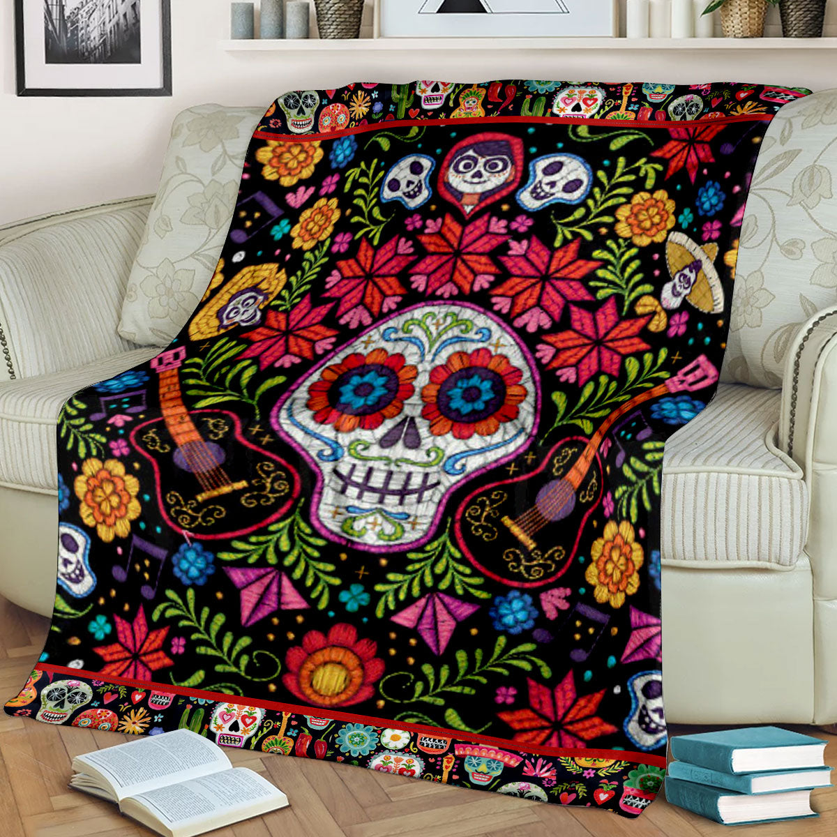 Dia De Los Muertos Sherpa Fleece Blanket HT131006