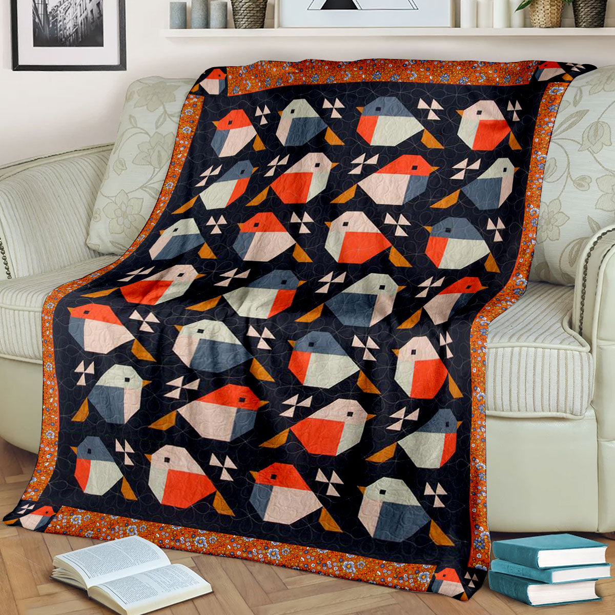 Sparrow Sherpa Fleece Blanket HT121007