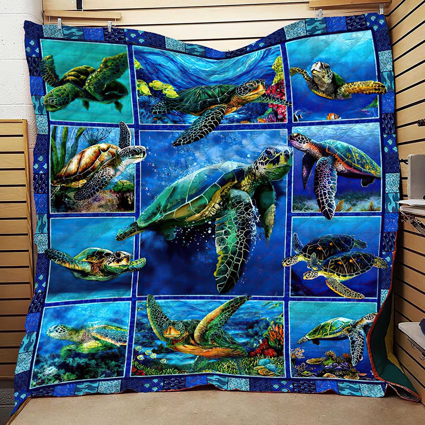 Sea Turtle Quilt Blanket HT051107