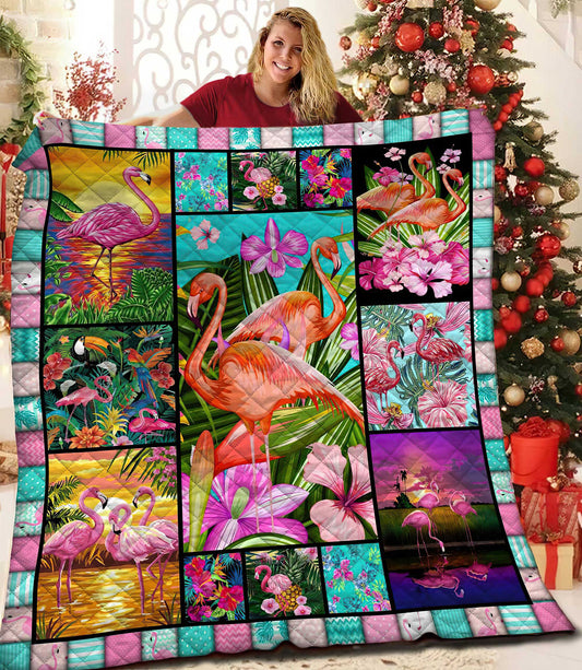 Flamingo Quilt Blanket HT011108