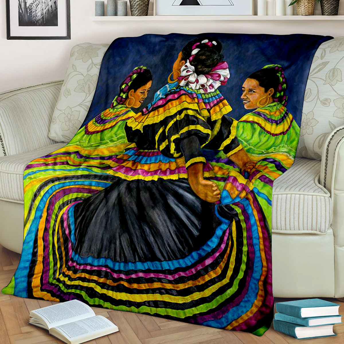 Mexican Folk Dance Sherpa Fleece Blanket HT131008