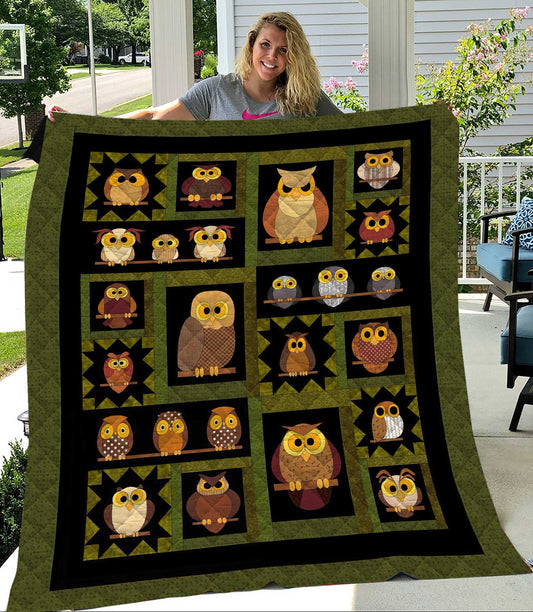 Owl Quilt Blanket HT011109