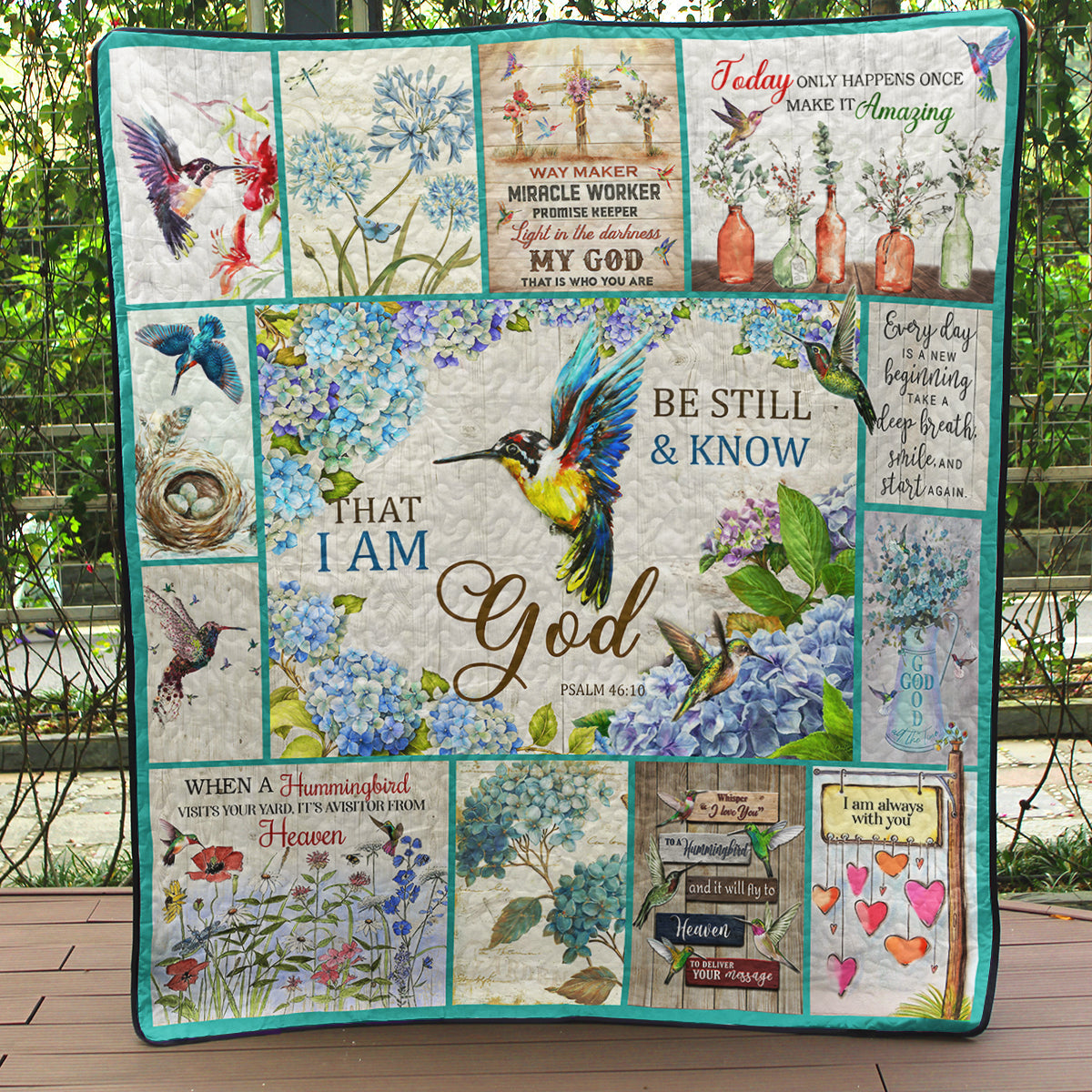 Hummingbird Bible God Art Quilt TL060604Y