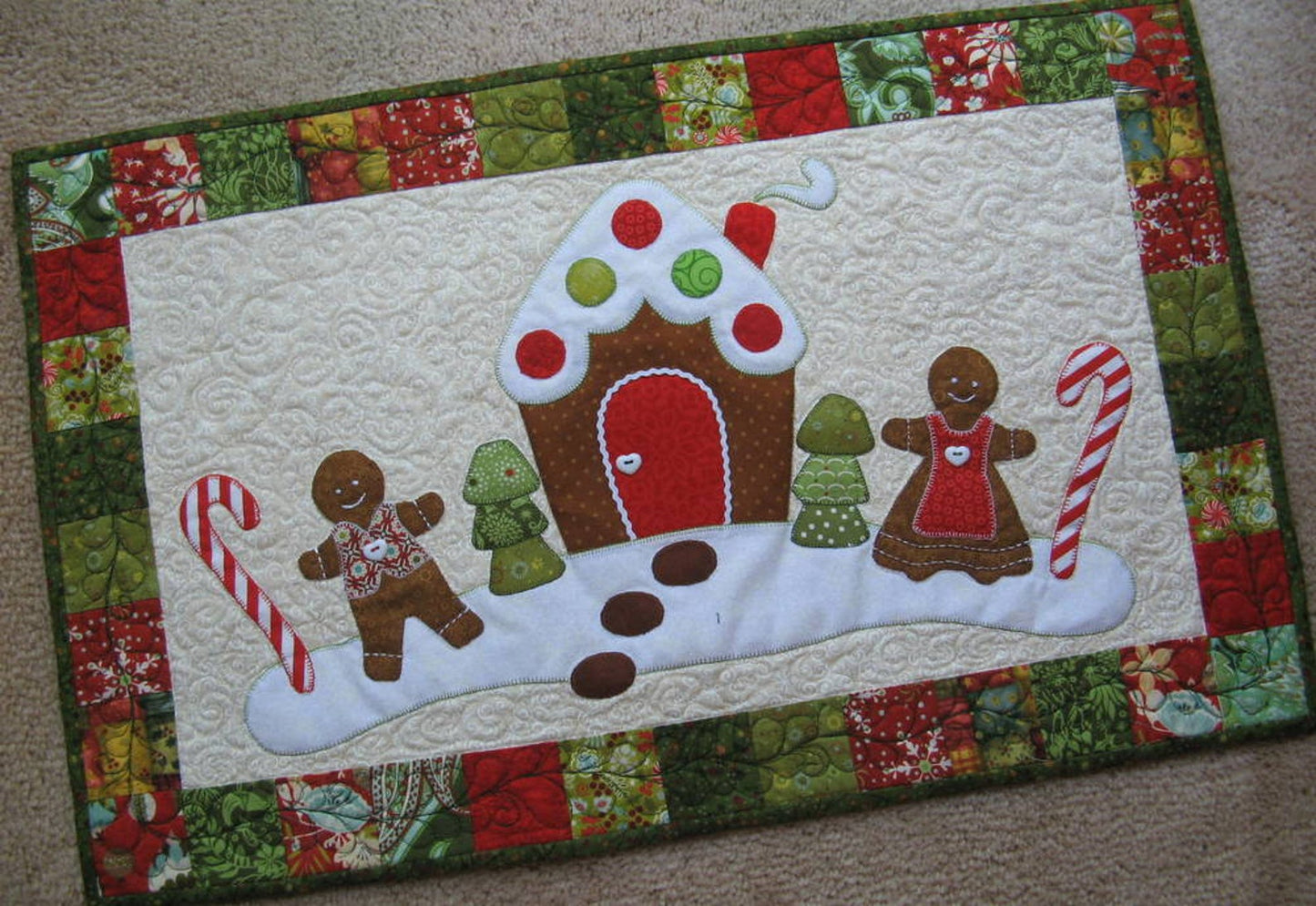 Gingerbread Man CLA120324181 Quilted Placemats