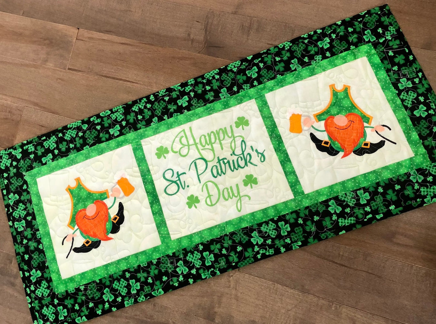 St.Patrick's Day CLA150324061 Quilted Table Runner