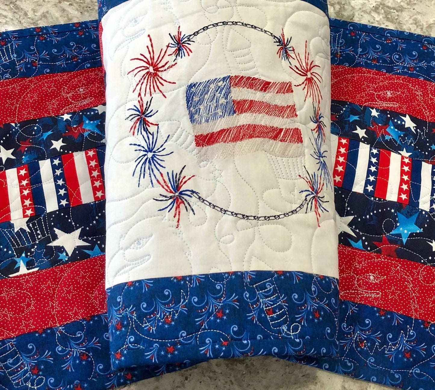 Patriotic CLA150324029 Quilted Table Runner