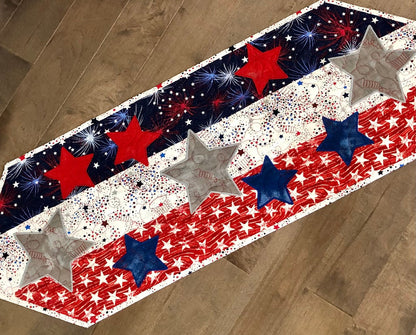 Patriotic Star CLA150324022 Quilted Table Runner