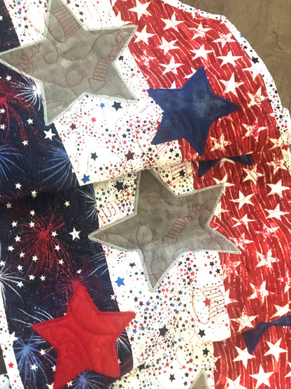 Patriotic Star CLA150324022 Quilted Table Runner