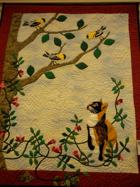 Cat And Bird CLA0910106Q Quilt Blanket