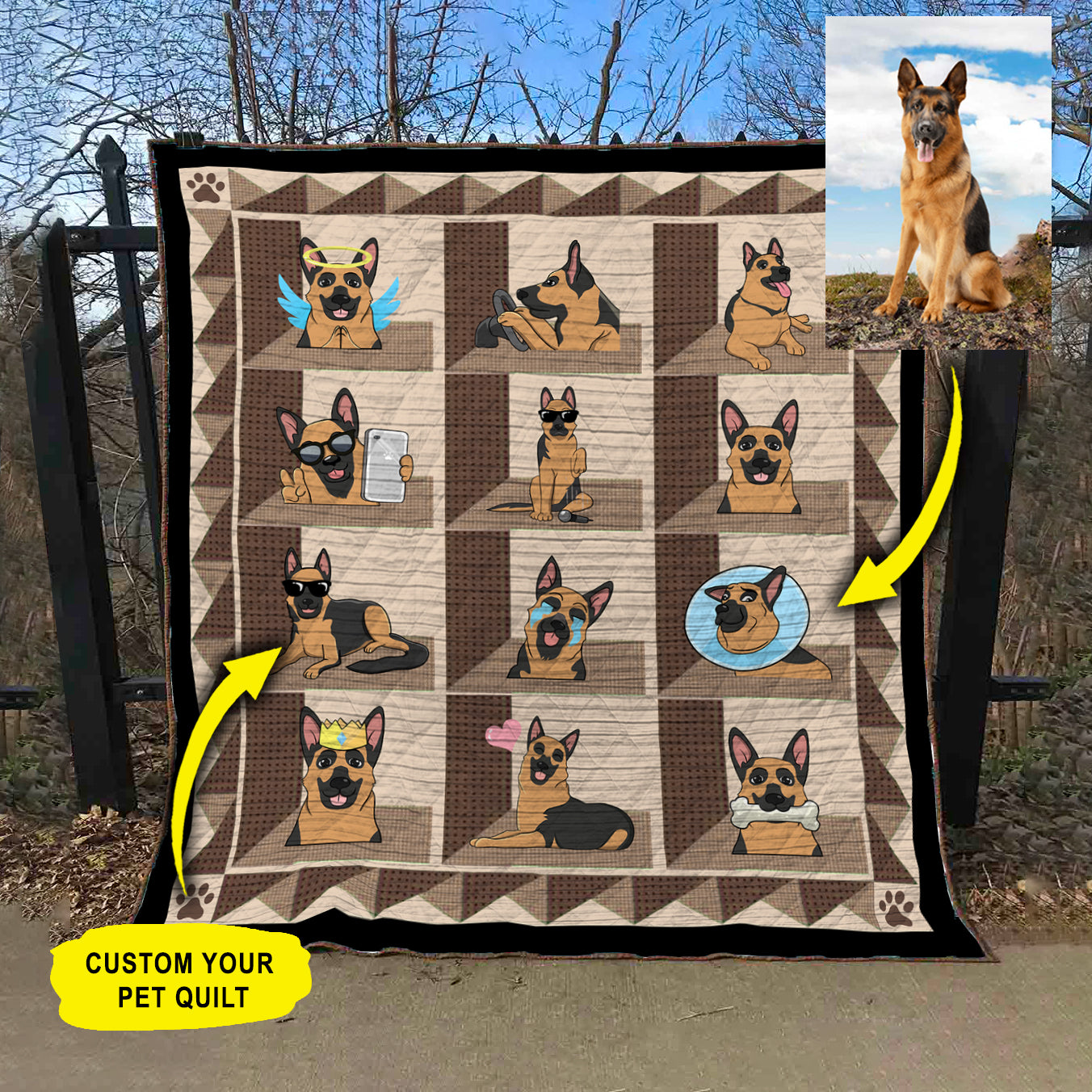 Custom Pet Quilt Personalized Gift