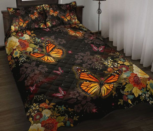 Butterfly Floral Quilt Bedding Set MT290903T