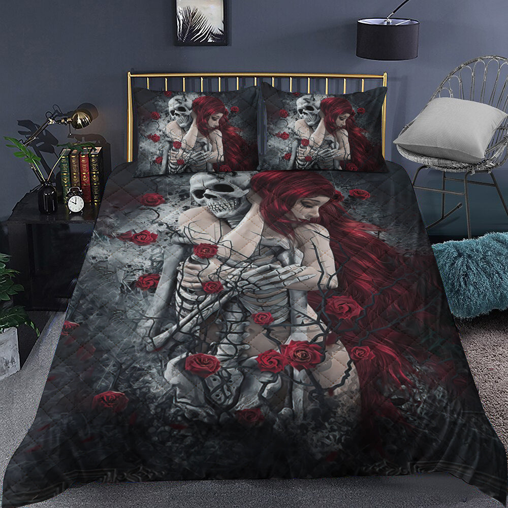 Skull Couple Quilt Bedding Set MT210903T