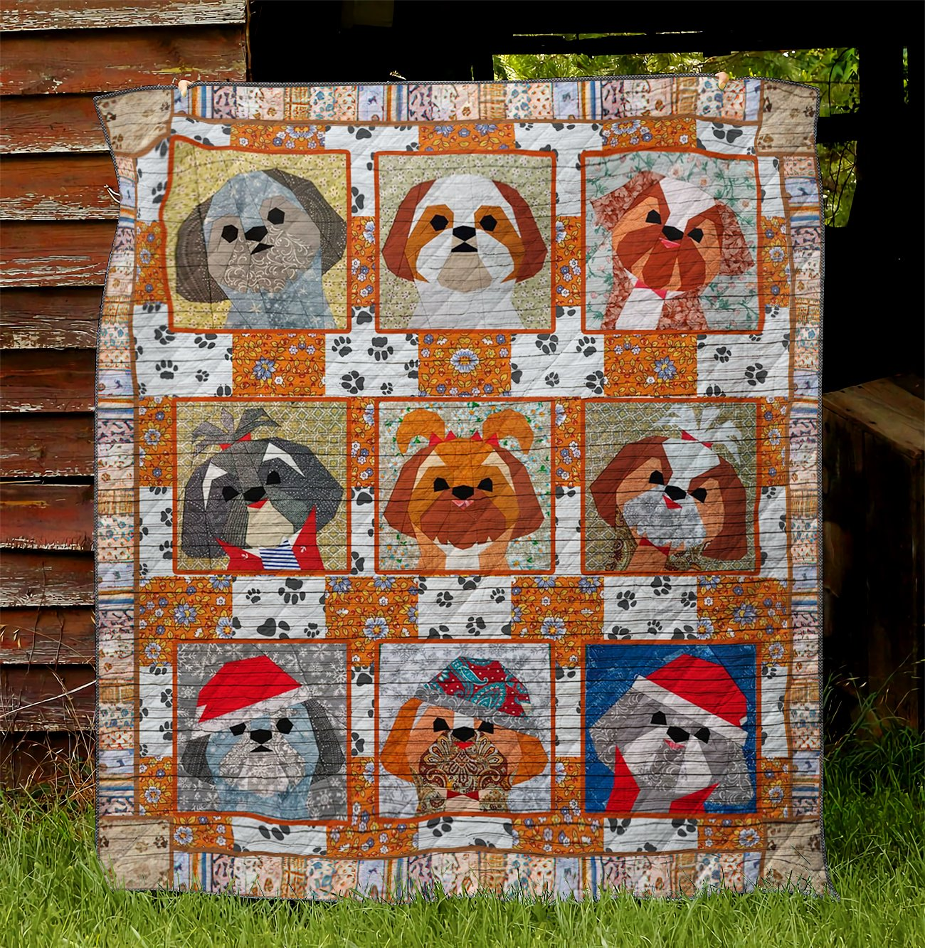 Lovely Shih Tzu Quilt Blanket MT131001T