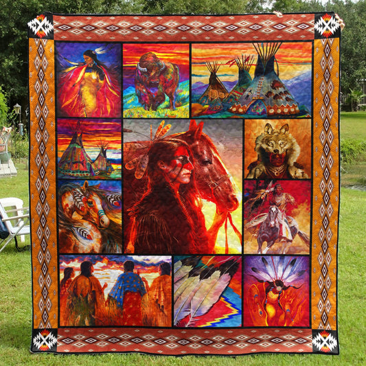 Native American Quilt Blanket HM09032302BL