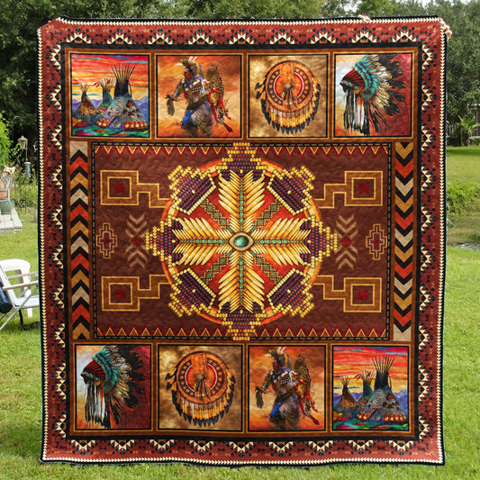 Native American Quilt Blanket HM13032301BL