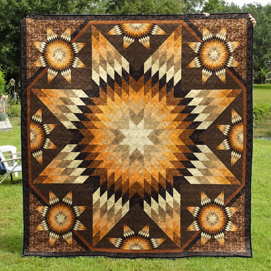 Native American Star Quilt Blanket HM27022301BL