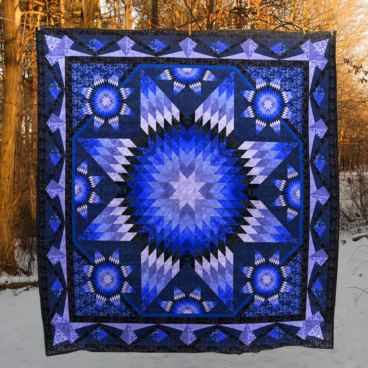 Native American Star Quilt Blanket HM27022303BL