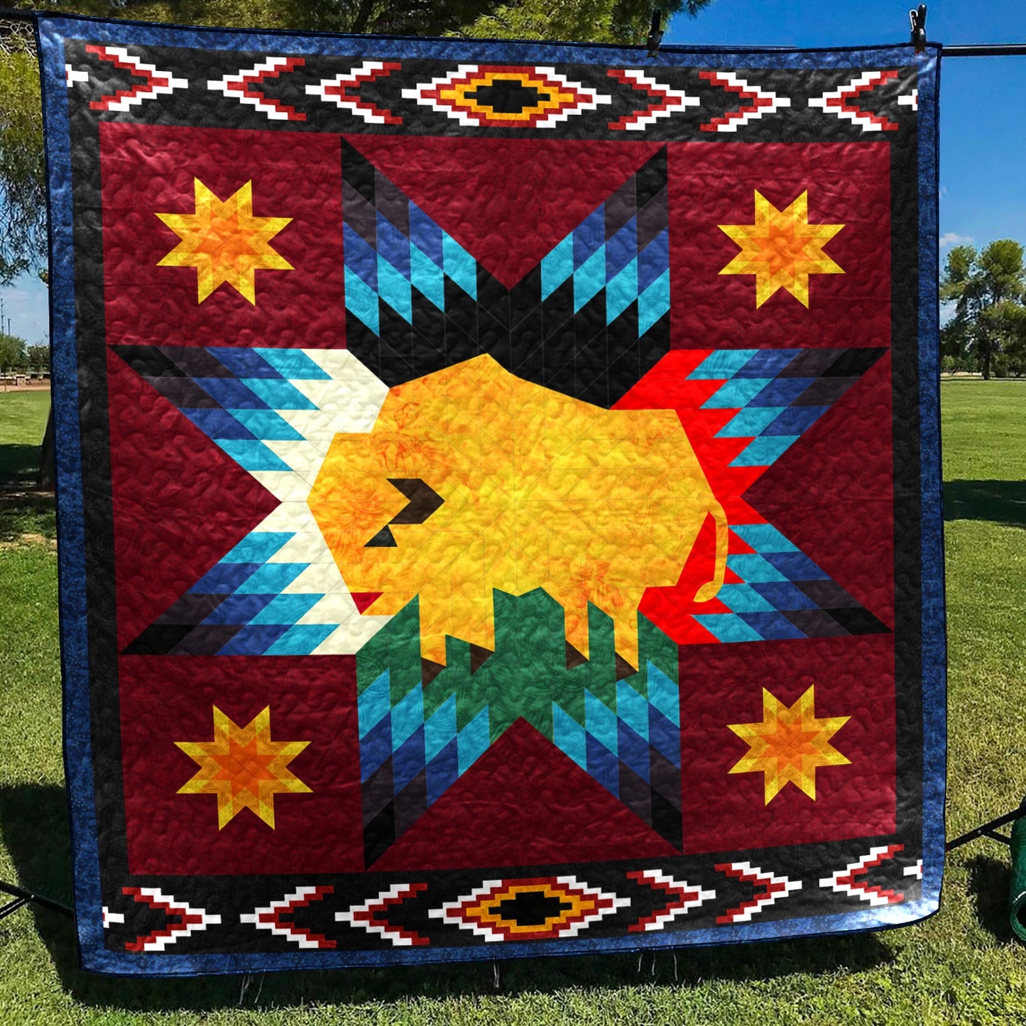 Native American Quilt Blanket HM27022304BL