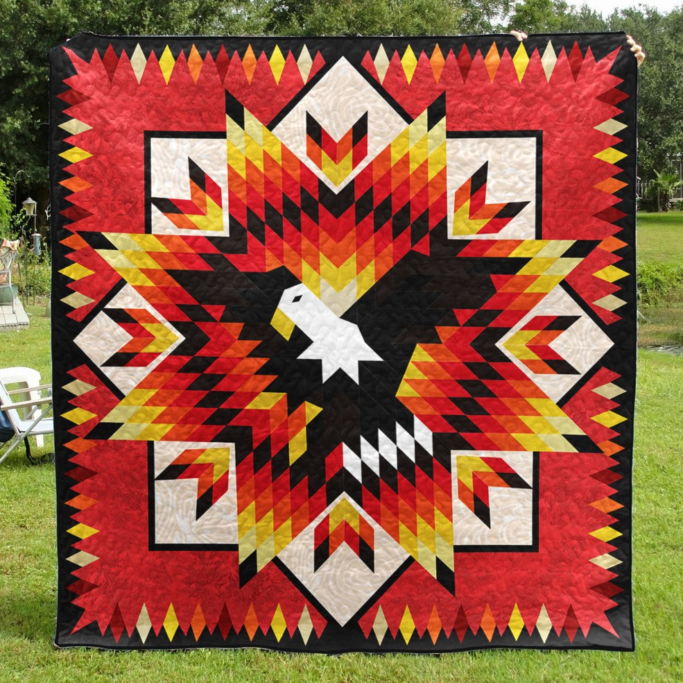 Eagle Native American Star Quilt Blanket HM27022306BL