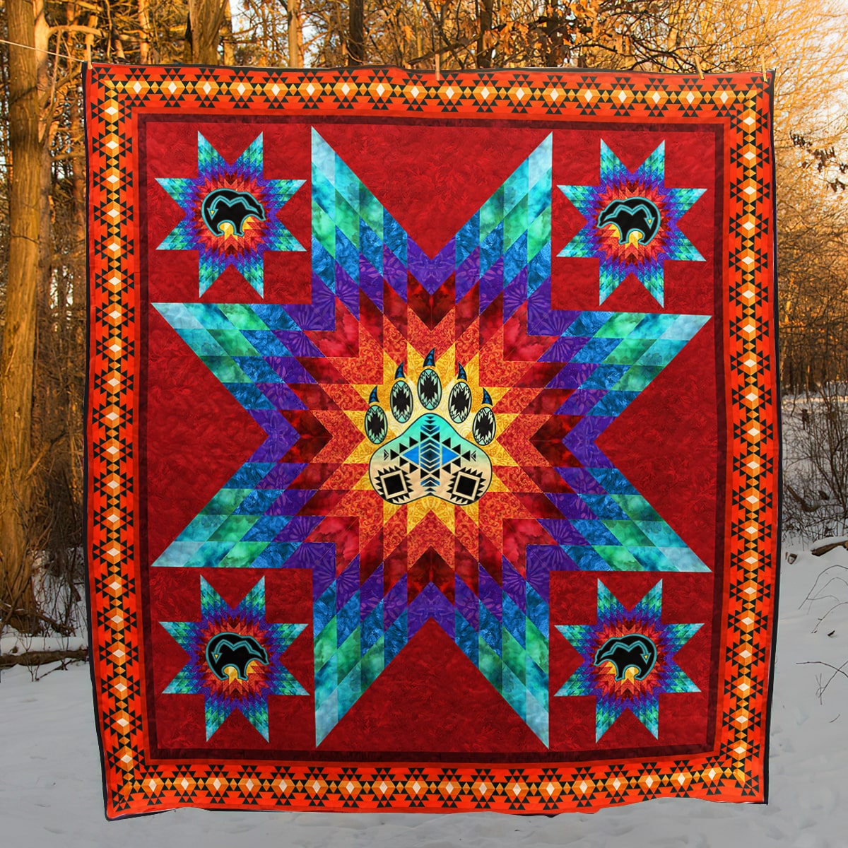 Native American Quilt Blanket HM28022301BL