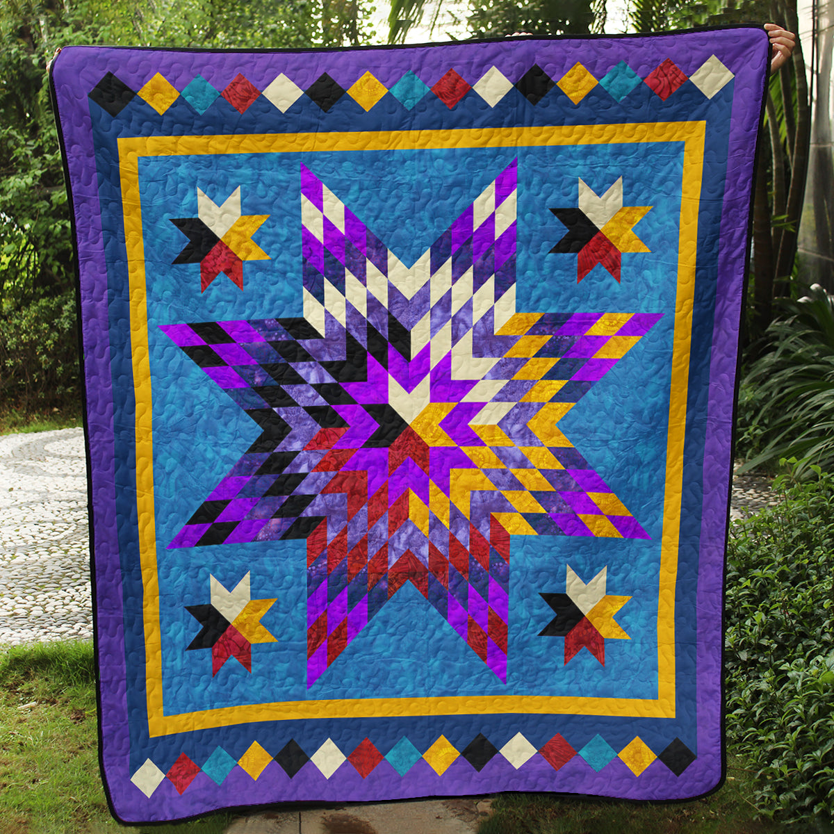 Native American Inspired Star Art Quilt TL28072301BL