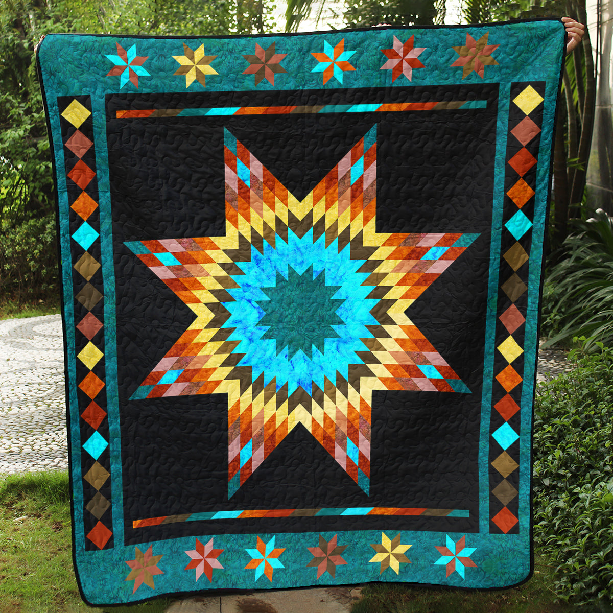 Native American Inspired Star Art Quilt TL22072301BL