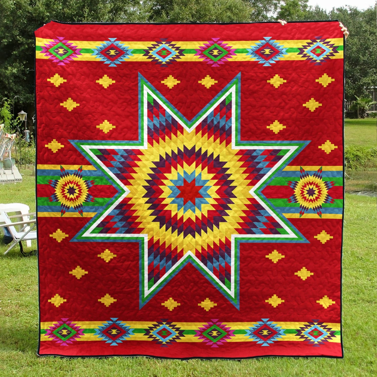 Native American Inspired Star Art Quilt TL01082301BL