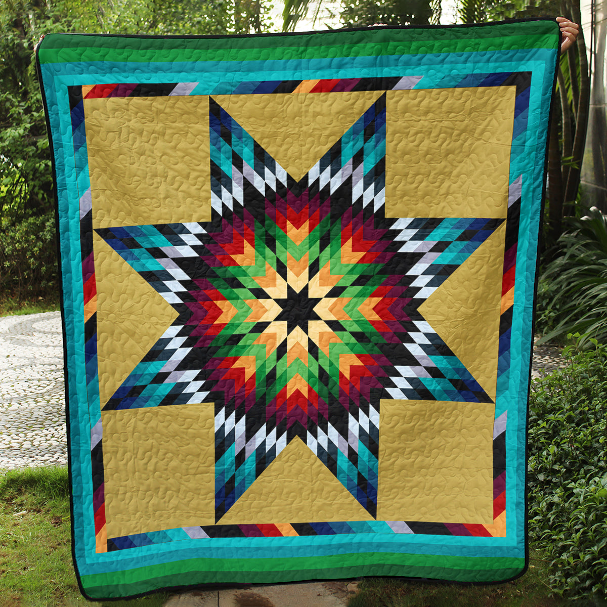 Native American Inspired Star Art Quilt TL26072302BL