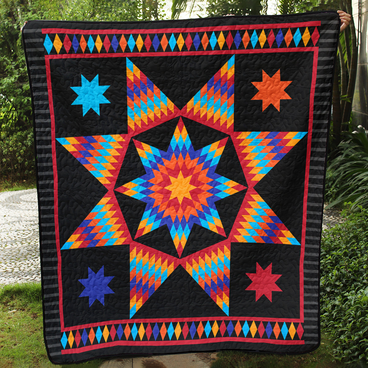 Native American Inspired Star Art Quilt TL07082303BL