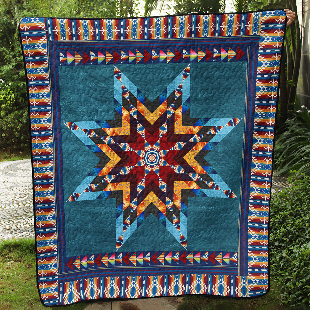 Native American Inspired Star Art Quilt TL25072303BL