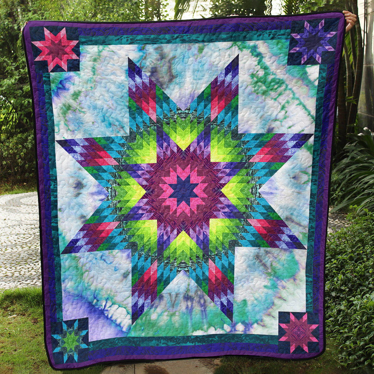 Native American Inspired Star Art Quilt TL26072303BL