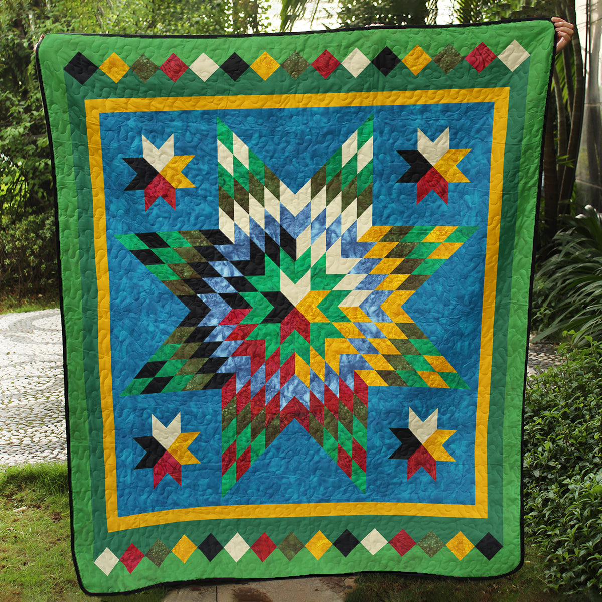 Native American Inspired Star Art Quilt TL26072304BL