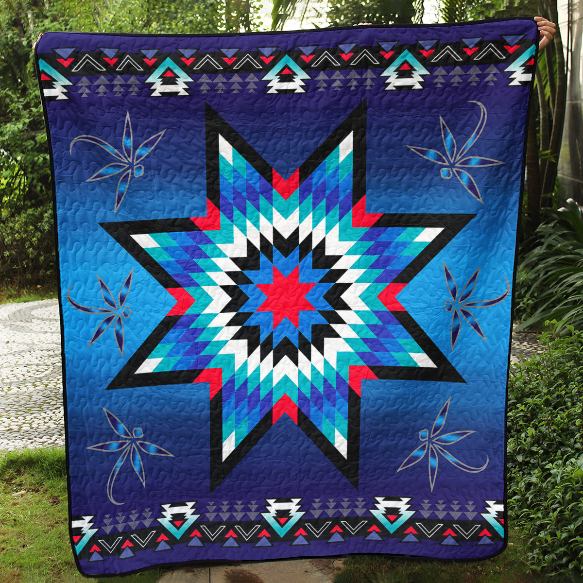 Native American Inspired Star Art Quilt TL07082304BL